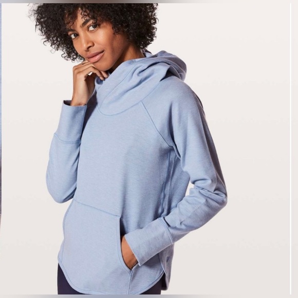 lululemon athletica Tops - Lululemon Time Out Hoodie in Heathered Deep Indigo/Heathered Hydrangea Blue